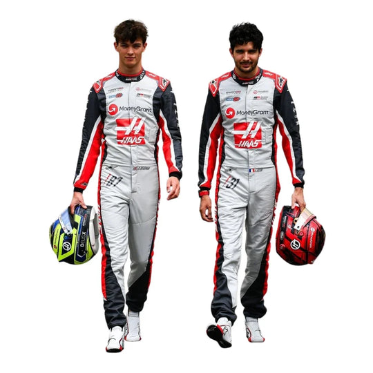 2025 F1 Racing Costume Worn by Esteban Ocon & Oliver Bearman – 200th Race Look Canadian GP Haas