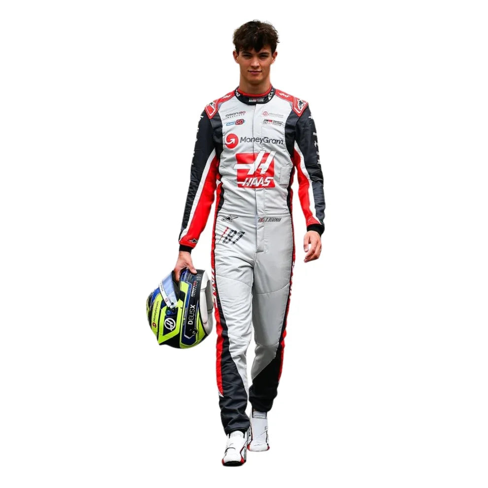 2025 F1 Racing Costume Worn by Esteban Ocon & Oliver Bearman – 200th Race Look Canadian GP Haas