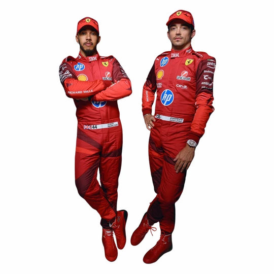 2025 F1 Racing Costume Worn by Charles Leclerc & Lewis Hamilton – Las Vegas GP | Speedy Racewear
