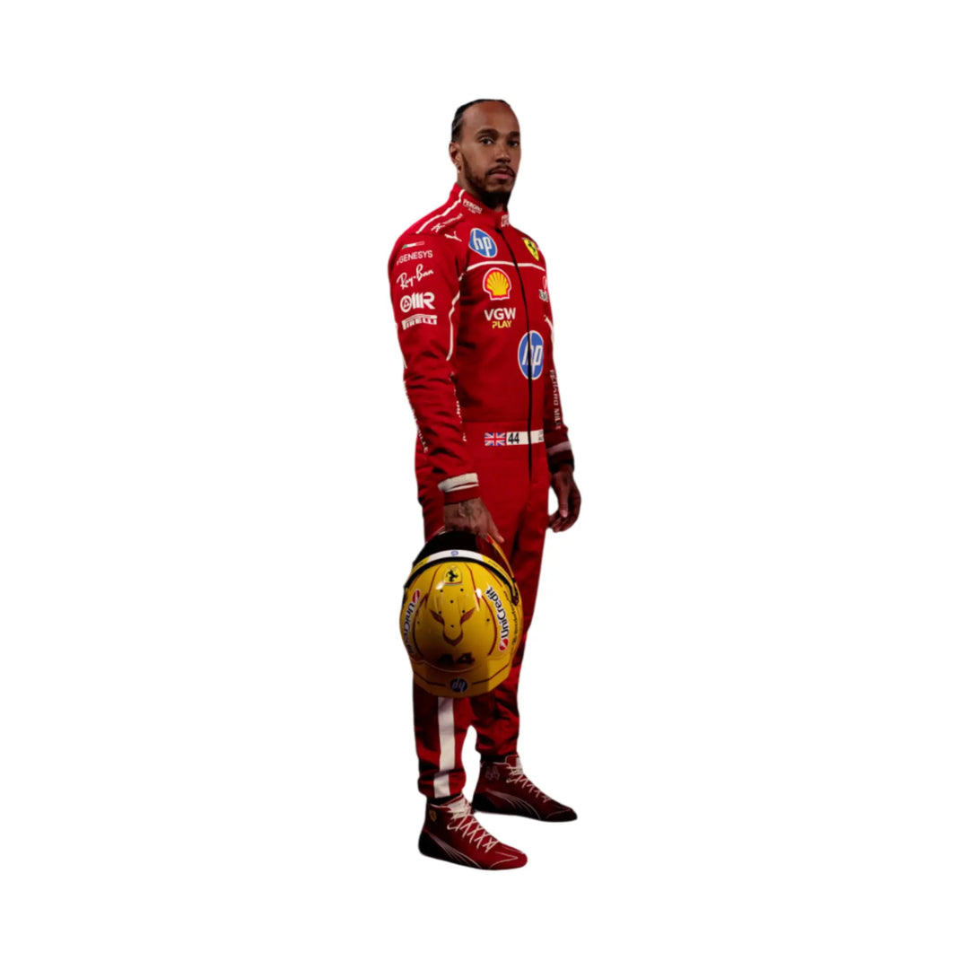 Lewis Hamilton 2025 Ferrari F1 Inspired Race Suit | Speedy Racewear
