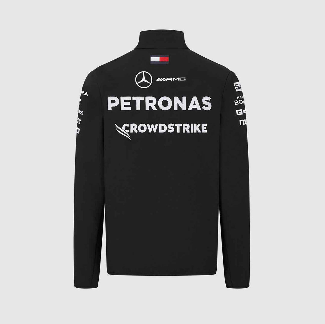 2024 Mercedes Team Jacket Black F1 Team Softshell Jacket