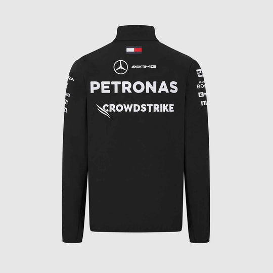 2024 Mercedes Team Jacket Black F1 Team Softshell Jacket