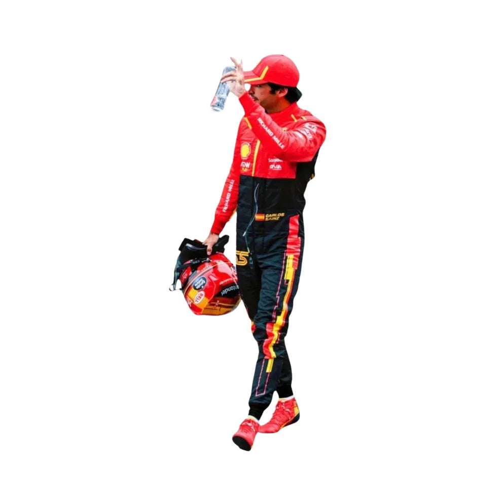 Carlos Sainz Jr. 2023 Spain Grand Prix Ferrari F1 Racing Suit | Speedy Racewear