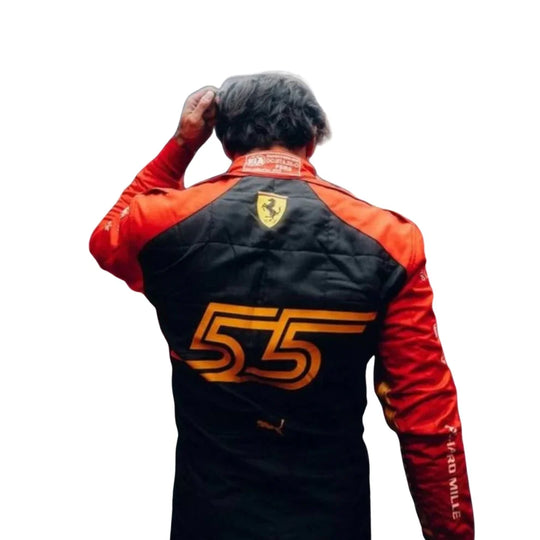 Carlos Sainz Jr. 2023 Spain Grand Prix Ferrari F1 Racing Suit | Speedy Racewear