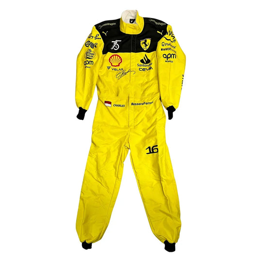 Charles Leclerc Ferrari's 75th anniversary F1 Suit Special Edition