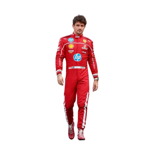 2025 F1 Racing Costume Worn by Charles Leclerc & Lewis Hamilton Ferrari | Speedy Racewear