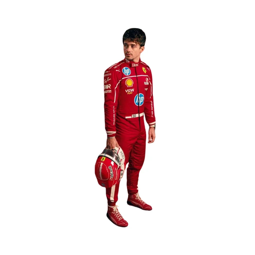 Charles Leclerc 2025 Ferrari F1 Racing Suit | Speedy Racewear