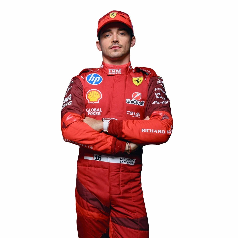 2025 F1 Racing Costume Worn by Charles Leclerc & Lewis Hamilton – Las Vegas GP | Speedy Racewear