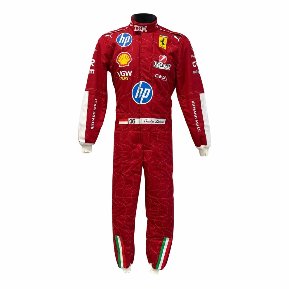 Charles Leclerc 2025 Monza GP Ferrari F1 Racing Suit | Speedy Racewear