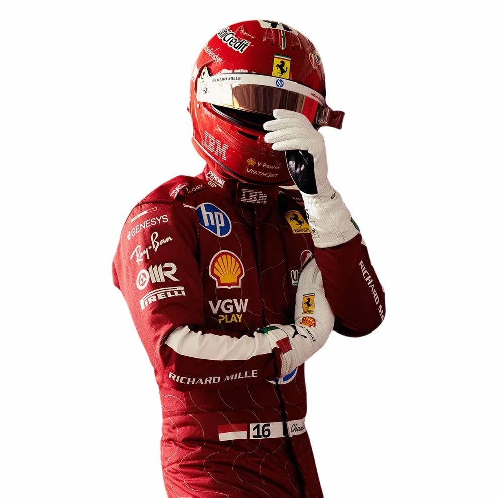 Charles Leclerc 2025 Monza GP Ferrari F1 Racing Suit | Speedy Racewear