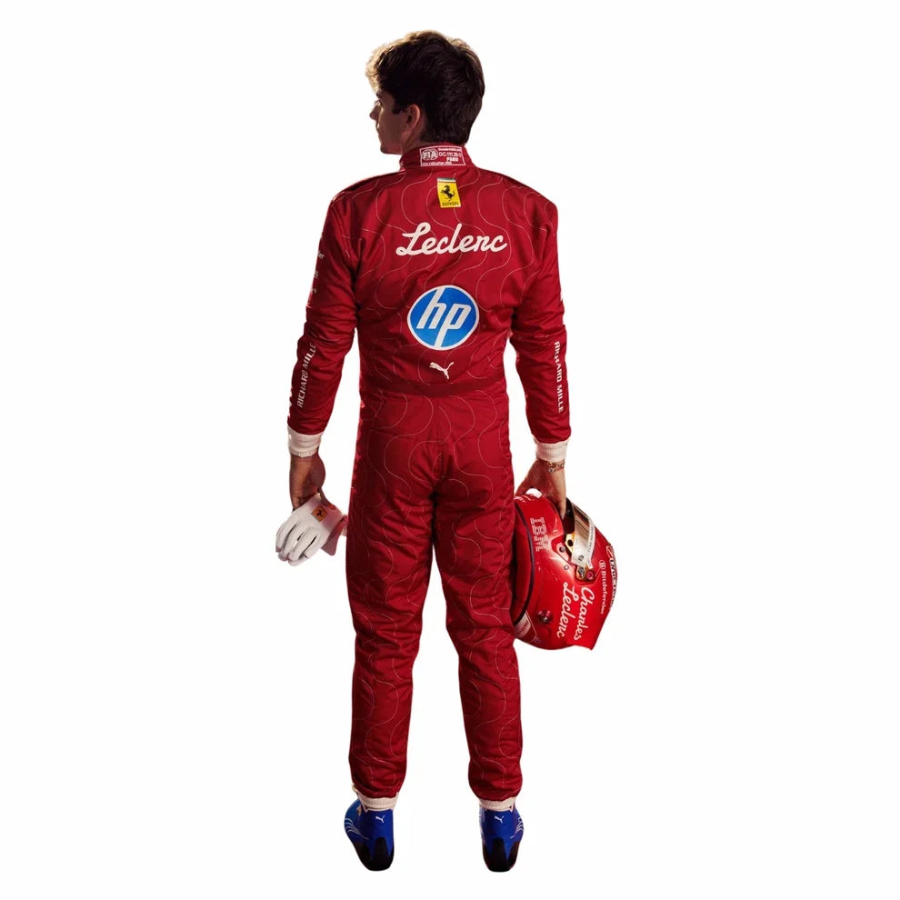 Charles Leclerc 2025 Monza GP Ferrari F1 Racing Suit | Speedy Racewear