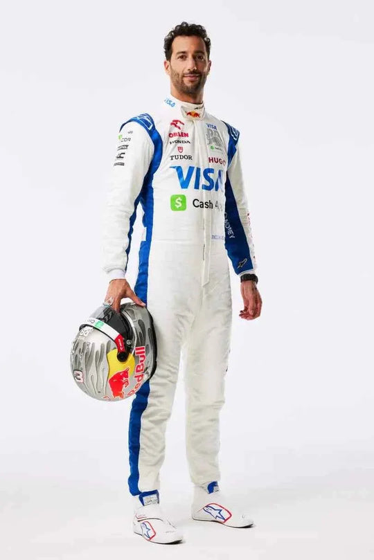 New 2024 F1 Daniel Ricciardo Visa Cash App RB Formula One Team Replica Racing Suit