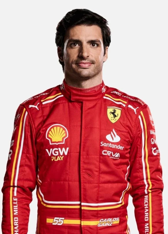 Carlos Sainz 2024 Ferrari F1 Inspired Race Suit | Speedy Racewear