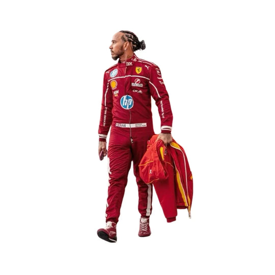 2025 F1 Racing Costume Worn by Charles Leclerc & Lewis Hamilton Ferrari | Speedy Racewear