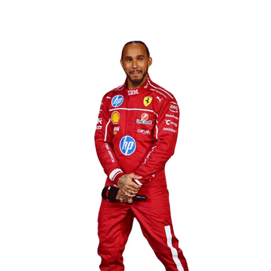 2025 F1 Racing Costume Worn by Charles Leclerc & Lewis Hamilton Ferrari | Speedy Racewear