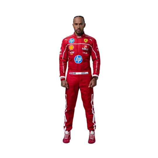 2025 F1 Racing Costume Worn by Charles Leclerc & Lewis Hamilton Ferrari | Speedy Racewear