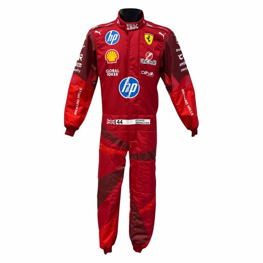 2025 F1 Racing Costume Worn by Charles Leclerc & Lewis Hamilton – Las Vegas GP | Speedy Racewear