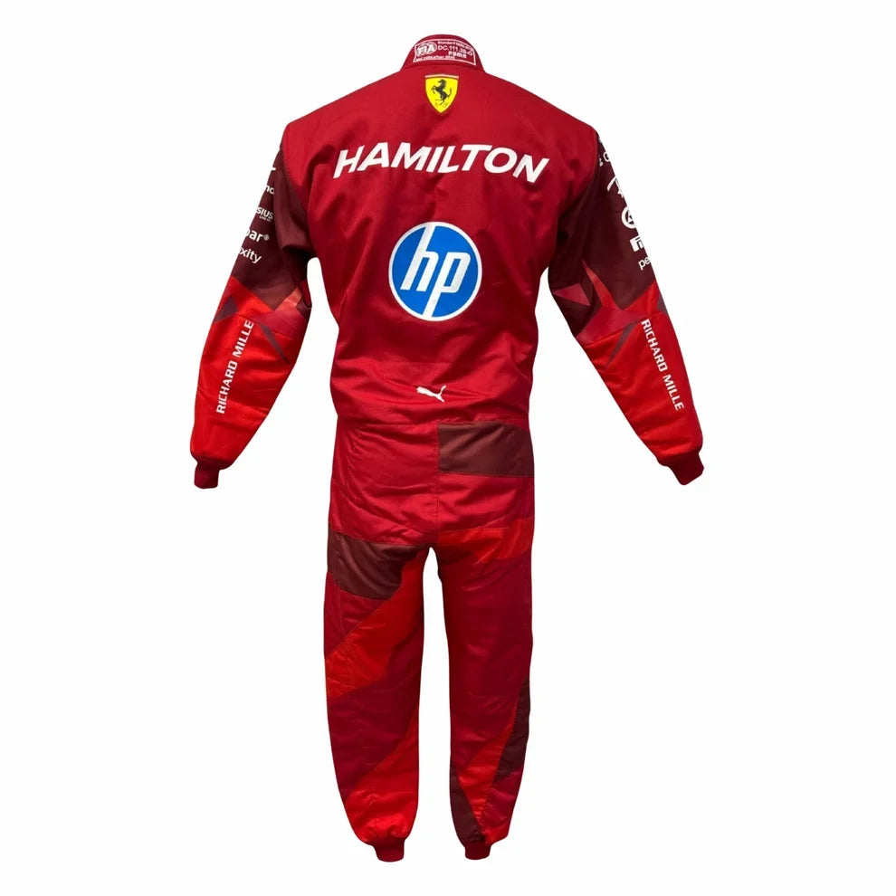 2025 F1 Racing Costume Worn by Charles Leclerc & Lewis Hamilton – Las Vegas GP | Speedy Racewear