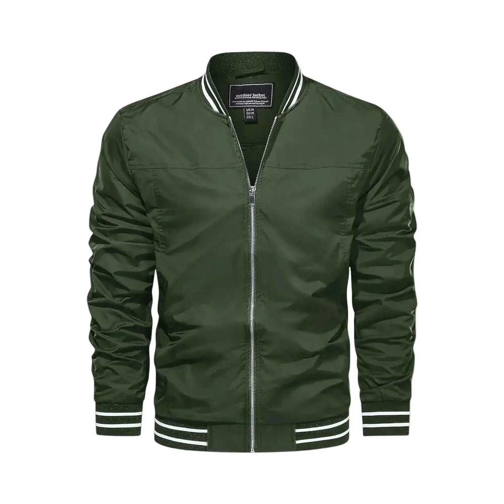 Men's Lightweight Bomber Jacket - Army Green