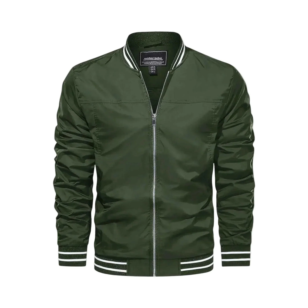 Men's Lightweight Bomber Jacket - Army Green