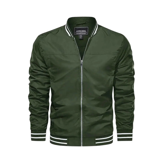 Men's Lightweight Bomber Jacket - Army Green