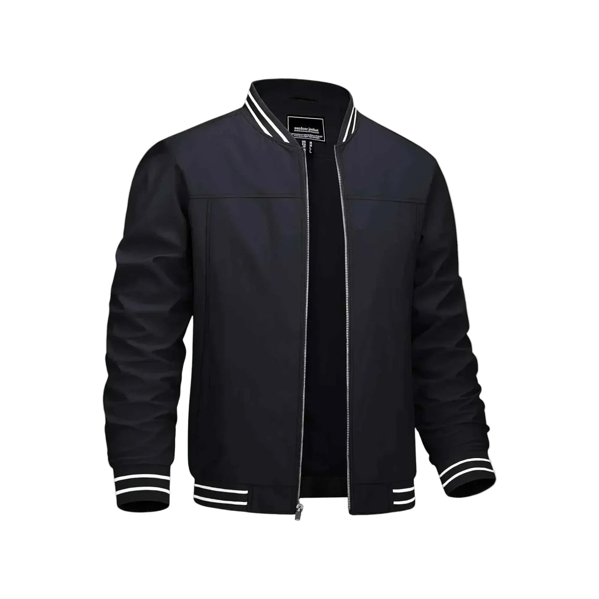 Men's Lightweight Bomber Jacket - Black