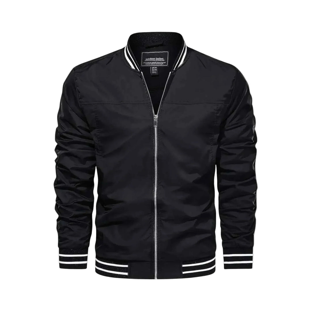 Men's Lightweight Bomber Jacket - Black