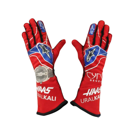 2021 Nikita Mazepin Mexico GP Haas F1 Race Gloves