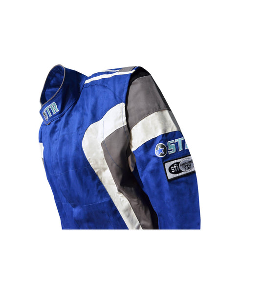 STR Podium Race Suit Blue White Grey SFI 3.2A/1 Motorsport Racing Suit S EU50