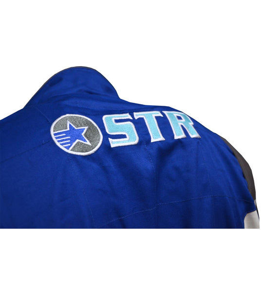 STR Podium Race Suit Blue White Grey SFI 3.2A/1 Motorsport Racing Suit S EU50