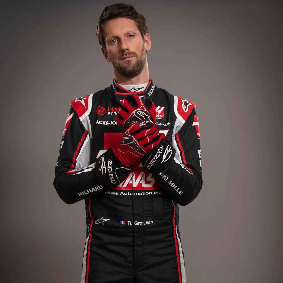Romain Grosjean 2020 F1 Team Haas Replica Racing Suit