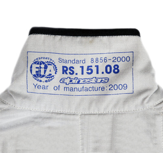 2009 Rubens Barrichello Race Used Brawn Abu Dhabi Grand Prix F1 Suit