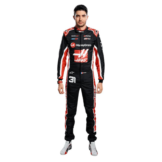 Esteban Ocon 2025 Haas F1 Inspired Race Suit | Speedy Racewear