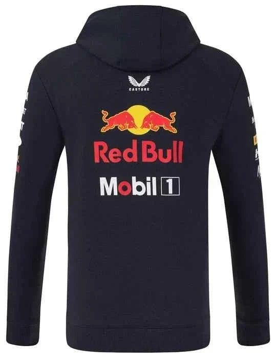 Red Bull Racing F1 Men's 2025 Team Full Zip Hoodie - Navy