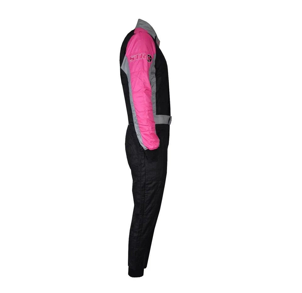 STR “Club” Race Suit – Triple Layer FIA Approved Black Pink