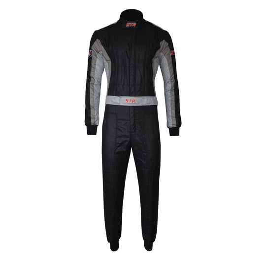 STR “Club” Race Suit – Triple Layer FIA Approved Black  Grey