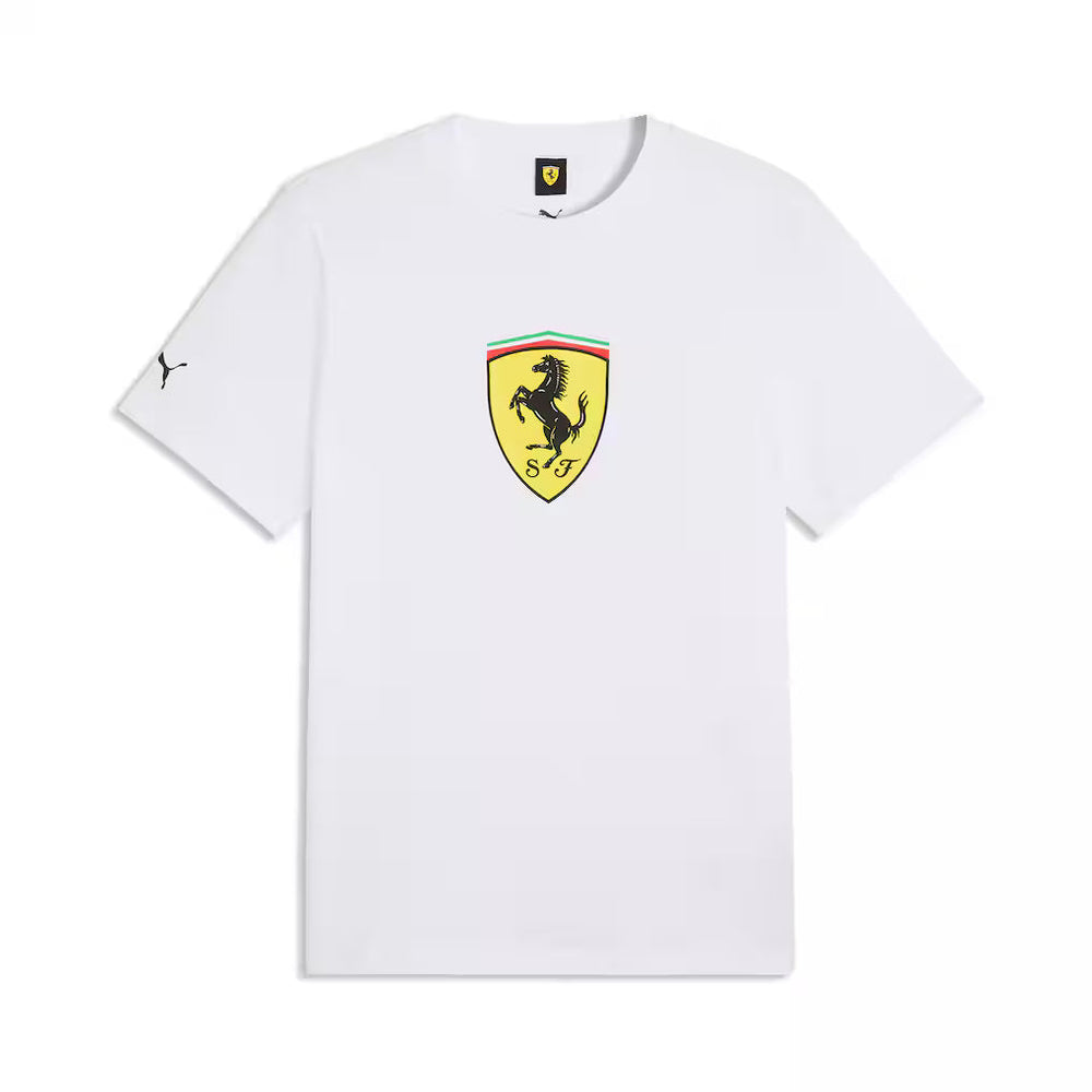 Scuderia Ferrari Large Shield T-Shirt by Puma - White