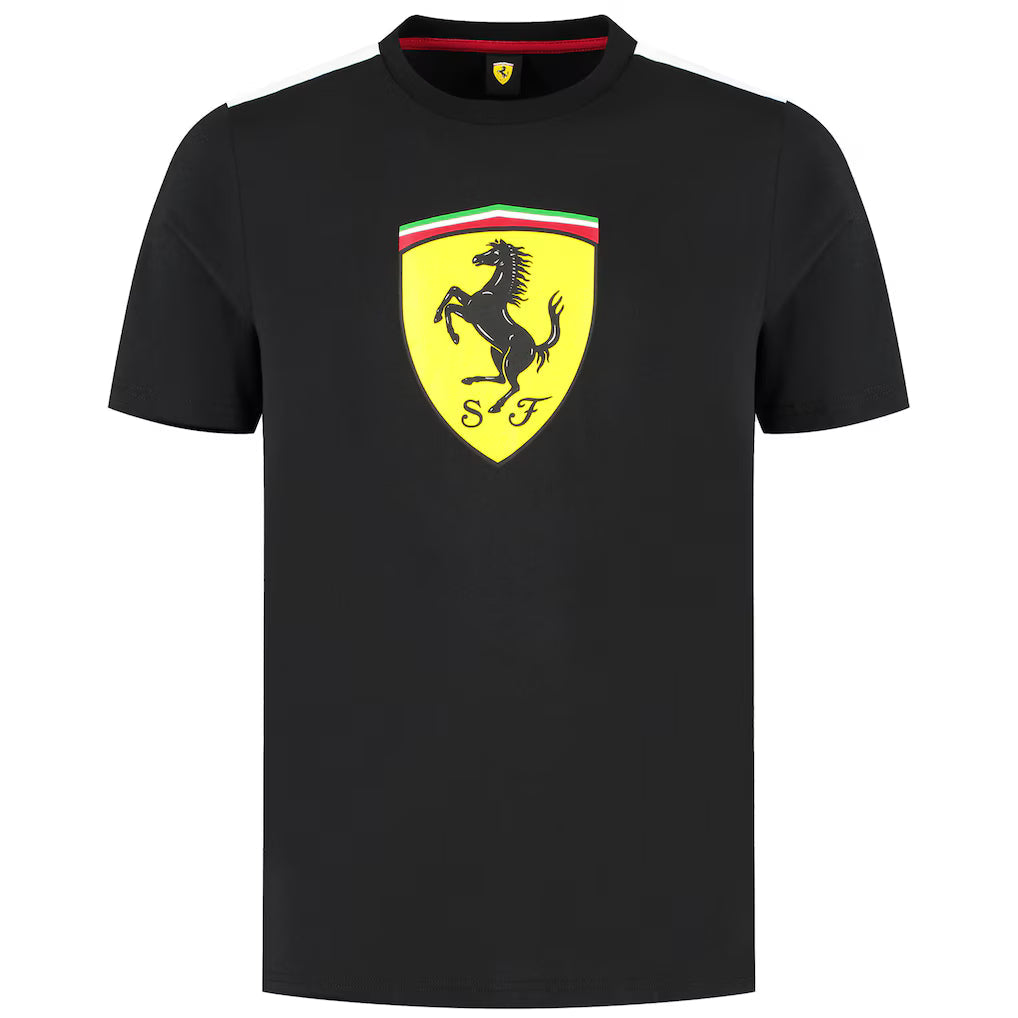 Scuderia Ferrari Puma Large Shield T-Shirt - Black